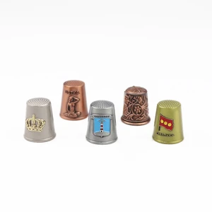 Personalized Custom logo Metal Craft Decorative Tourist Souvenir Sewing Thimbles
