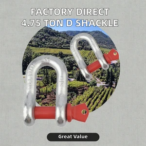 Wholesale Steel Wire Rope Shackles G2130 with Nuts, High-strength Lifting Lock Shackles