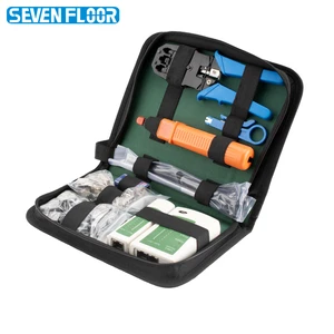 RJ45 Crimp Pliers and Cable Lan Tester Cutter Stripper Network Repair Tool Kit