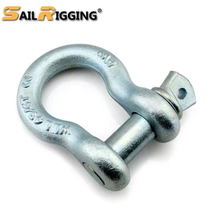 Heavy Duty U.S. Type Galvanized Steel Forged Screw Pin Anchor Bow Lifting Marine Rigging Shackle 5/8 Bow Shackle 7/16