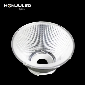 83mm Diameter Aspheric Round Reflectors Cup Optics COB LED IP55 Rated Plano-Concave Lights PC Material for Indoor Lighting