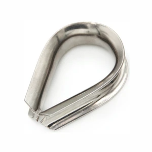 Cable Railing European Type Stainless Steel Thimble M2 2.5 3 4 Rigging Wire Rope Cable Thimbles