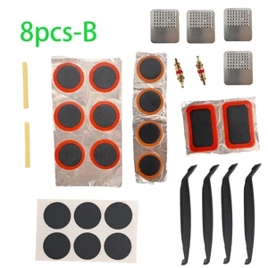 Mountain Bike Tire Repair Kit Bicycle Puncture Repair Set with Glue, Patches, Tire Levers Cycling Maintenance Tools