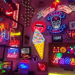 Fast Delivery Custom LED Neon Sign Acrylic Advertising Decoration Custom Glass Tube Illuminated Neon Sign For Cafe Bar