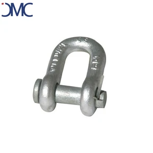 Hot Dip Galvanized 6:1 Round Dee Shackle G215 3/4 Inch Heavy Duty Carbon Steel Security Shackles US Type Dee Shackles