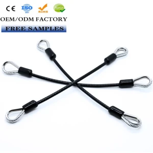 Wholesale Custom Hanging Cable Stainless Steel Wire Rope Assembly Galvanized Wire Rope with Thimble