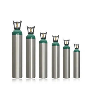 Wholesale 0.3/0.5/0.6/0.95/2/4/4.5/10/13.4 Litre Co2 Helium Nitrogen Argon Oxgen Aluminium Gas Cylinder For TIg MIG Welding