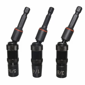 WZAUTO3pcs/Set 1/4 3/8 5/16 Hex Quick Change Universal Magnetic Sleeve Bits Tool Set Hexagonal Magnetic Sleeve