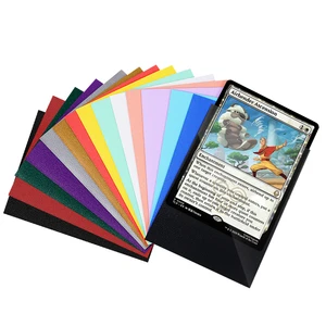1000pcs Gray Fox Black Interior Premium Tournament Grade For Standard Size 66x92 14 Colors Available Rough Texture Card Sleeves
