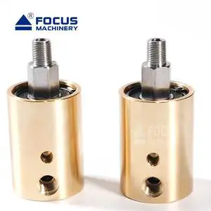 Threaded Connection Brass Rotary Joint Hydraulic Oil Air Water Rotating Union for Rubber Plastic Machinery