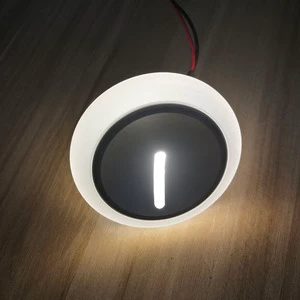 Modern Indoor LED Decorative Footlight Wall Lamp Recessed Corner Light for Corridor Stair Step Aluminum Body 220V Bridgelux LED