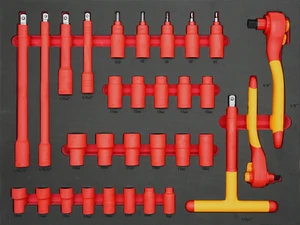 OXVITO VDE Insulated 68PCS 1000V High Voltage Electrical Protective Tool Set Special Multi-functional Cr-V Material Truck Repair