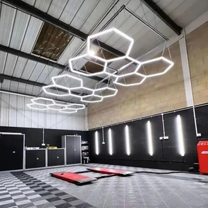 5 Hexagonal Light Led Hexagon Garage Lighting Honeycomb Garage Work Light for Car Showroom Detailing Shop