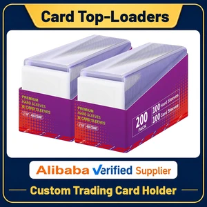 Custom 200 Hard Sleeves 200 Soft Sleeve 35 PT 3x4 Baseball Collectible Trading Card Protective Sleeves Toplaoders With Box