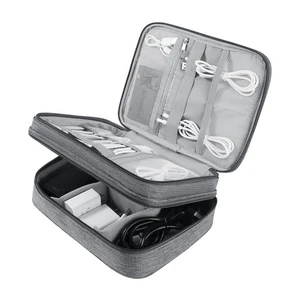 2024 New Portable Travel Cable Organizer Bag Waterproof Organizer Bag Storage Data Usb Cable Cosmetic Storage Bags For Travel