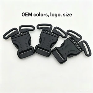 3 Way Release Buckle for Bag Pom Black 3-way Side Release Plastic Fancy Buckles Quick Release Buckle Climbing