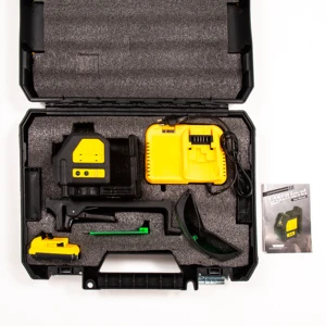 DERUIDA 3D 12 Lines Green Laser Level Self Leveling 360° Cross Line Horizontal Vertical Laser Level for Construction Nivel Laser