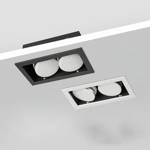 Recessed Grille Led Downlight GX53 Surface Mounted Led Bulb Replaceable Bean Gallbladder Lamp 45 Degree Rotation for Home Hotel