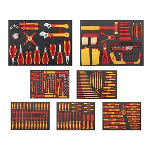 HENITUER S691-198 198PCS Insulated Tools High Hardness Multifunctional Tested by 10000V 198PCS Insulation Tool Set