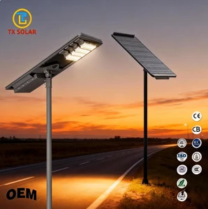 Solar Street Light New Style All-in-One Luminaire IP66 Outdoor Use Roads Factory Direct 50W 80W Street Solar Light