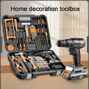 Electric Drill Tool Kit - Home Use Combination Set - Multi-functional Electrician and Carpenter Maintenance Set