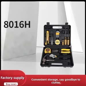 Professional 12PCS Carbon Steel Household Tool Set Multi-functional Home Repair Kit with Hard Storage Case for DIY OEM
