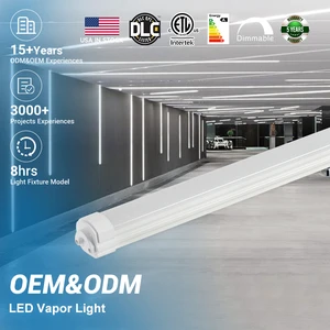 ETL DLC Listed IP65 Waterproof Vapor Lamp Garages Surface Mounted LED Linear Tri-proof Tight Light
