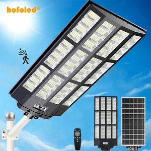 Hofoled All In One Integrated Motion Sensor Led Lamp 8000W Outdoor Waterproof Solar Light For Street Garden Parking Lot