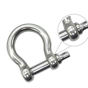 6mm 304 Screw Pin Anchor Shackle Wire Rope European Type Stainless Steel Bow Shackles for Chains