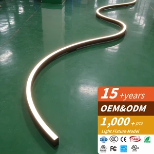 RONSE Architectural Residential 30W Aluminum Alloy Suspended Lighting Custom Linear Light Curved Shape Modern Minimalist IP20
