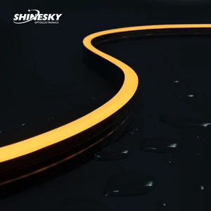 IP67 Waterproof Side Bend 1220 Black Silicone Neon Strip DC24V Unique Black Lamp Body Uniform Luminous Led Neon Light