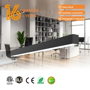 Aluminum Linear Grid Light Sensor Anti-Glaring IP44 LED Lights Dimmable High CRI >80