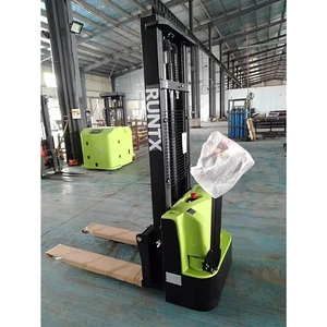 Hot Sale Electric Forklift 1.2ton 1.5ton 2 Ton Walkie Electric Pallet Stacker 3 M 3.5m 4m 4.5m 5m Triplex Mast