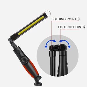 Rechargeable Garage Lamp IP65 Waterproof 360 Beam LED Work Light with Magnet & Hook Mount for Car Inspection