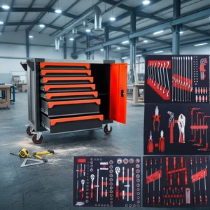 Ool Box With Wheels Tool Cabinet Trolley With Tools OEM Tool Storage Cabinet 420 Pcs Tool Set Combination Tool Cabinet