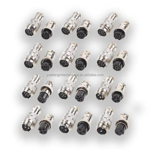 CE RoHS GX20 Docking Type Male Female Aviation Plug Socket Connector 2/3/4/5/6/7/8/9/10/12/14/15 PIN Weld Fast Cable Connectors