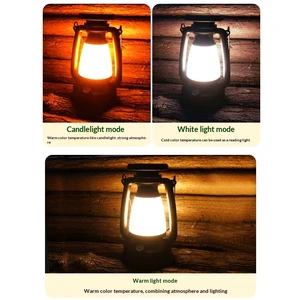 Retro Style Solar LED Camping Lamp CE Certified IP Rated Portable Outdoor Emergency Lighting Decorative Atmosphere