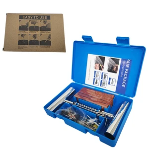 Full Metal Tire Repair Kit 58pcs Car Tire Repair Tool Studding Tool Set Auto Bike Tire Repair Puncture Plug Garage Accessories