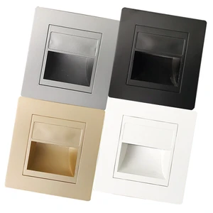AC110V 220V 86 Type Square Recessed Led Step Stair Corner Wall Lamp Garden Light Indoor Bedroom Corridor Footlight