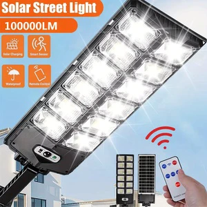 High Lumens Integrated Solar Street Remote Control Waterproof LED Energy Saving Features All-in-One Plastic Design for Outdoor