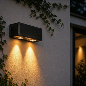 Plastic Solar Outdoor Spot Lights Courtyard Garden Fence Wall Decor Lamp