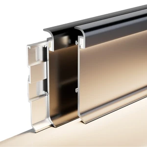 Aluminum Alloy LED Light Luminous Baseboard Foshan Building Materials Floor Accessories Led Skirting Board Led Floor Light