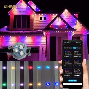 HRSYT New Product Aluminum Track Facade Led Point Lighting Source 12v Christmas Holiday Pixel Lighting Outdoor Permanent Light
