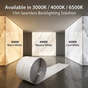 Premium Ultra Thin Foldable High Brightness 10m Roll Large Custom Size Translucent Stone Backlighting Flexible LED Light Sheet