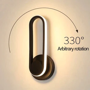 330 Degree Indoor Wall Lamp 12W 24W Bedroom Wall Lamp Bedside Indoor Living Room Led Wall Lights Fixture Light Decorative Lamp