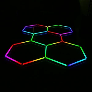 KCX Led Garage Light Workshop Detail Working Hexagon Lights RGB Honeycomb Lamp Pixel Tube bar Lighting