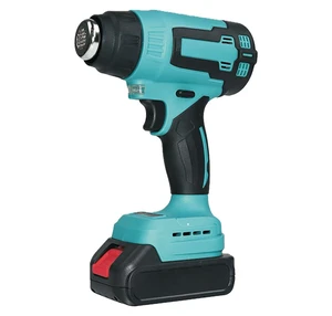 Industrial-Grade DIY Lithium Electric Cordless Hot Air Gun 300-500C Temperature 200L/min Airflow Rechargeable Wireless Fan 21V