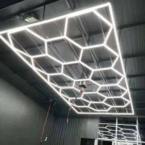 Hexagon Honeycomb LED Garage Light for Auto Detailing and Workshop Lighting