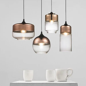 Customized Manufacturers DLSS Lighting Modern Minimalist Style Simple E27 Kitchen Glass Pendant Lights For Home Indoor Decor Led Pendant Lamp