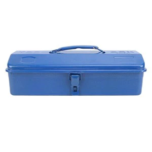 Blue Toolbox Metal Structure High Load Bearing Portable Tool Storage Organizer for Workshop Garage Car Job Site 350 Toolbox